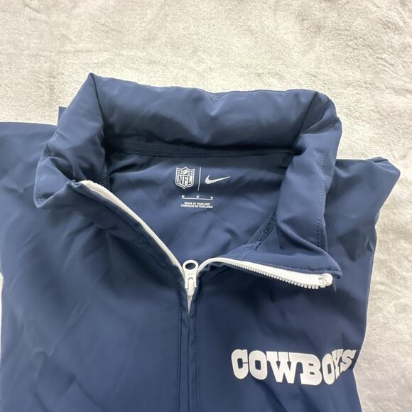 Nike Dallas Cowboys 1/4 Zip Pullover Jacket Windbreaker Medium Packable Hood NEW - Picture 15 of 16